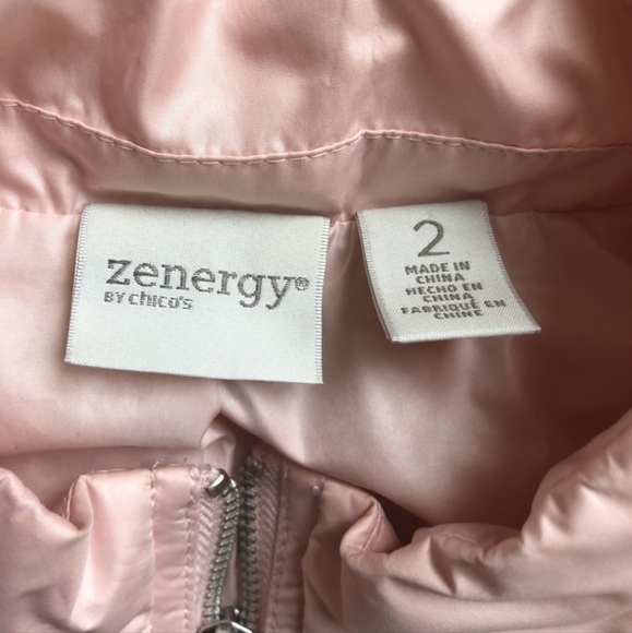 Chico’s Zenergy Puffer Vest Light Pink Women’s 12 Medium (Chico's 2) Layer EUC - Picture 6 of 8
